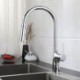 Gun Gray High Arc Single Hole Pull Out Kitchen Sink Faucets