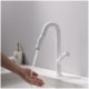 Stainless Steel Kitchen Sink Faucets with Single Handle High Arc Pull Out