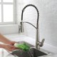 Commercial Solid Brass Single Handle Pull Down Sprayer Kitchen Faucet