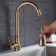 Swivel Spout Kitchen Tap Modern Gold Pullout Kitchen Faucet