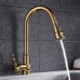 Swivel Spout Kitchen Tap Modern Gold Pullout Kitchen Faucet