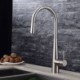 Brushed Brass Kitchen Tap Single Hole Single Handle Pull Out Kitchen Sink Faucet