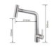 Brushed Nickel/Black Pull-Out Brass Kitchen Faucet Rotatable Kitchen Sink Tap