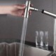 Brushed Nickel/Black Pull-Out Brass Kitchen Faucet Rotatable Kitchen Sink Tap