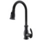 Single Hole Single Handle Pulling Tap in Black Modern Kitchen Faucet