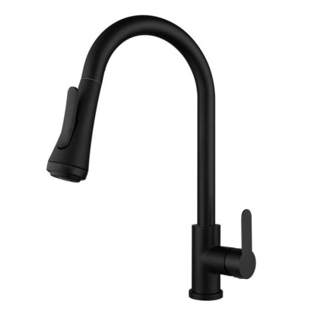 Stainless Steel Single Handle High Arc Pull Out Kitchen Faucet