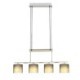 Adjustable Height Modern 4-Light Pendant Light With Fabric Shade