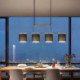 Adjustable Height Modern 4-Light Pendant Light With Fabric Shade