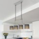 Adjustable Height Modern 4-Light Pendant Light With Fabric Shade