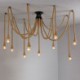 Hemp Rope Chandelier Vintage Ceiling Light Retro Style 6/10 Heads Pendant Light