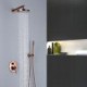 Concealed Installation Rose Gold Shower Faucet System Shower Set