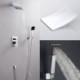 Waterfall Shower Faucet with Shower Head and Hand Shower (Wall Mount)