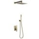 Optional Brushed Gold Shower Faucet System 8/10/12 Inch Top Shower Head (Embedded Box Included)