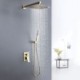 Optional Brushed Gold Shower Faucet System 8/10/12 Inch Top Shower Head (Embedded Box Included)