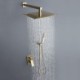 Optional Brushed Gold Shower Faucet System 8/10/12 Inch Top Shower Head (Embedded Box Included)