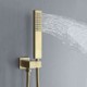 Optional Brushed Gold Shower Faucet System 8/10/12 Inch Top Shower Head (Embedded Box Included)