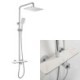 Ceiling Rainfall Shower Head System Luxury Rain Mixer Shower Combo Set