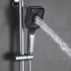 Bathroom Thermostatic Shower System with Spray Gun and Rainfall Shower Head