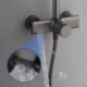 Bathroom Wall Mounted Shower Faucet Set with High Pressure Rain Shower Head