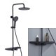 Luxury Rain Mixer Shower Combo Set with Shelf for Bathroom