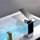 Chrome Brass Basin Mixer Tap Contemporary Waterfall Bathroom Sink Faucet