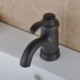 Antique Oil-rubbed Bronze Bathroom Sink Faucet with Black Single Handle Mixer Tap