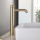 Bathroom Countertop Mixer Tap Brass Basin Faucet Creative Push Button Switch Design (Tall)