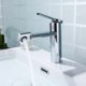 Chrome/Black Bathroom Sink Faucet Modern Basin Tap Rotatable Spout