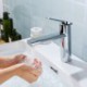 Chrome/Black Bathroom Sink Faucet Modern Basin Tap Rotatable Spout