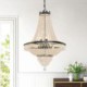 For Living Room 9 Light Classic Crystal Chandelier Black Empire Style Pendant Light