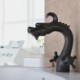 Double Handles Antique Oil-rubbed Bronze Black Sink Faucet