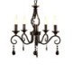 5 Light Rustic Wrought Iron Chandelier Living Room Dining Room