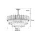 Living Room Bedroom Round Ceiling Lamp Pendant Light Modern Glass Light Fixture