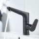 Liftable Deck Mounted Counter Tap with Black Pull-out Basin Faucet