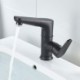 Liftable Deck Mounted Counter Tap with Black Pull-out Basin Faucet