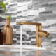 Bathroom Faucet with Basin Mixer in Antique Brass