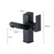 Creative LED Digital Display Black Brass Pull-Out Basin Tap