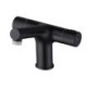 Pull-Out Bathroom Faucet with Thermostatic Basin Mixer Tap in Black Brass