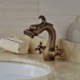 Single Hole Antique Dragon Face Basin Faucet Brass Bathroom Sink Mixer Tap