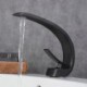 Single Hole Basin Faucet with Stoving Varnish Black Sink Mixer Tap