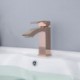 Deck Mount Square Curved Sink Faucet Waterfall Bathroom Sink Tap