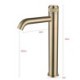 Bathroom Countertop Mixer Tap Brass Basin Faucet Creative Push Button Switch Design (Tall)