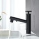 Industrial Style Black Pull-Out Basin Faucet Brass Countertop Tap