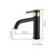 Bathroom Sink Mixer Tap in Black Brass with 360 Degree Rotatable Spout (Short)