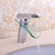 Waterfall Glass Chrome Sink Faucet Deck Mount Bathroom Sink Tap