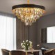 Luxury Conical Chandelier Bedroom Living Room Modern Simple Glass Pendant Lamp