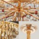 Luxury Conical Chandelier Bedroom Living Room Modern Simple Glass Pendant Lamp