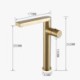 Brushed Gold Bathroom Basin Faucet with 360-Degree Rotation