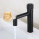 Creative Push Button Tap Black Brass Basin Mixer