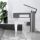 Modern Solid Brass 1-Hole Basin Mixer Tap with Single Handle